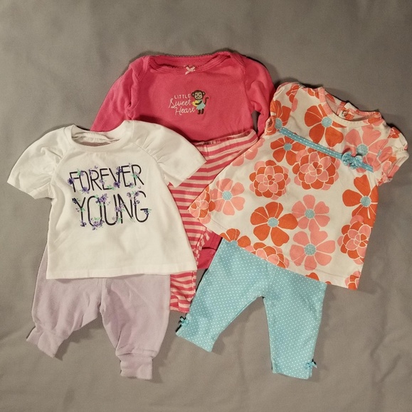 Other - 3/$15 Bundle of 3-6m baby girl Spring outfits